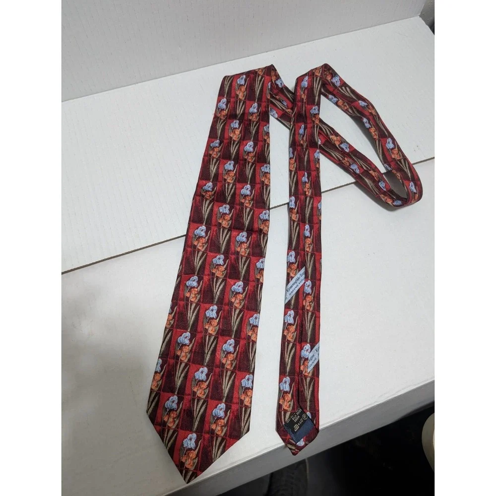 Ermenegildo Zegna 100% Silk Necktie Multicolor Floral All Over Italy‎ 57